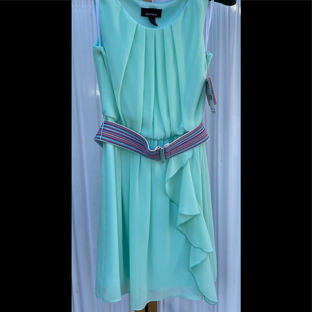 Amy’s Closet Punch Pebble Georgette Girls Spring Dress👗